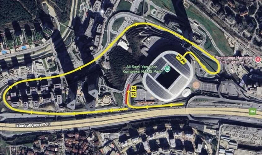 Galatasaray Stadyumu Otopark Girişleri Galatasaray Stadyumu otopark girişleri ve P1 P2 P3 P4 alanları